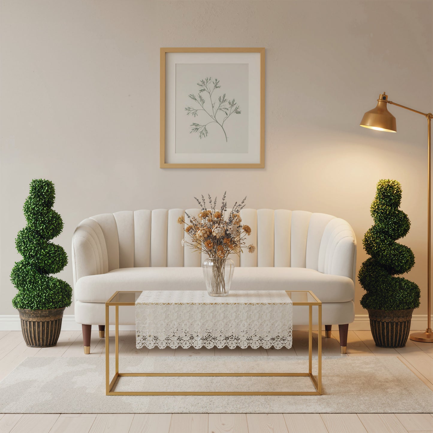 HOMCOM Set of 2 Artificial Plants, Topiary Spiral Boxwood Trees with Pot, for Home Indoor Outdoor Decor, 90cm