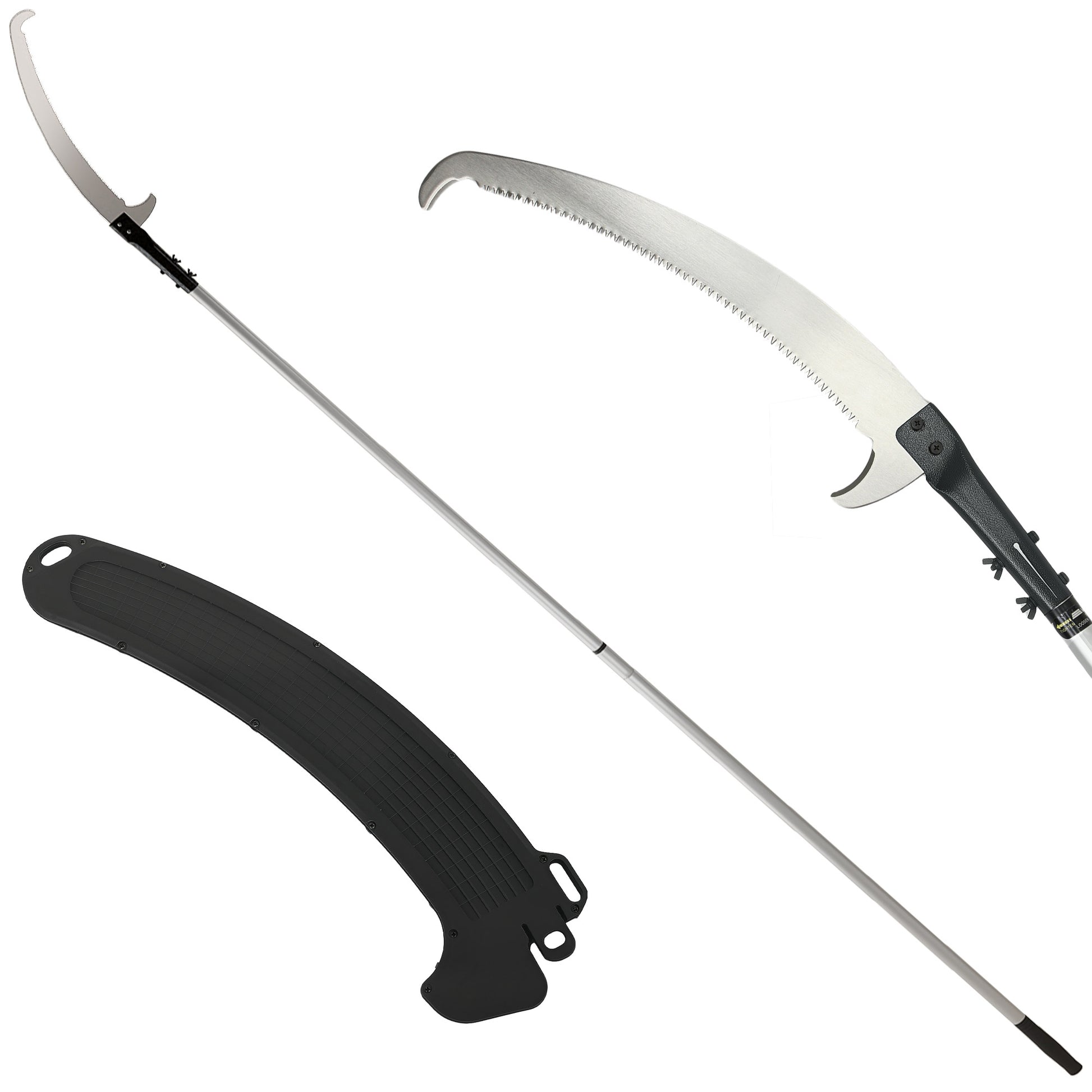 Outsunny Manual Pole Saw, 1.8-2.9 m Extendable Tree Pruner, Tree Lopper Long Reach Telescopic with Extendable Handle & 40 cm Saw for Tree Trimming