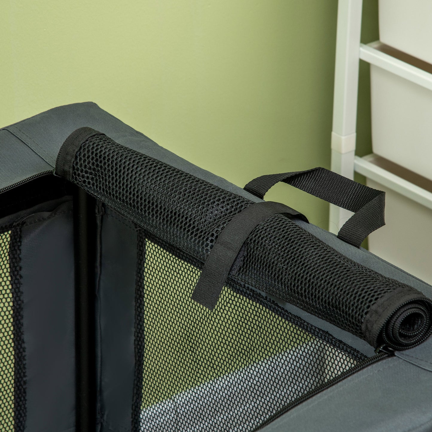 PawHut 90cm Pet Carrier Bag, with Cushion for Medium, Large Dogs - Grey