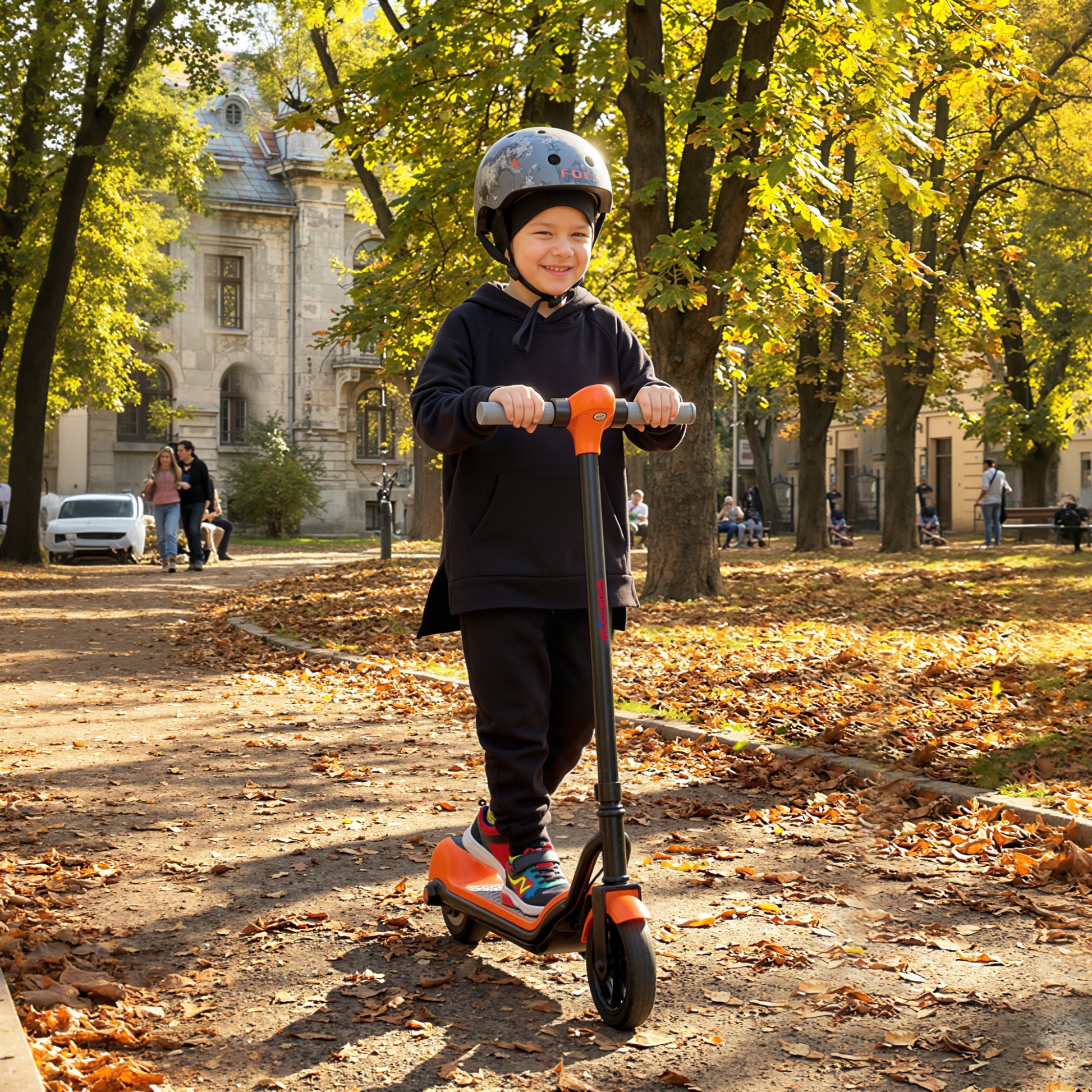 SPORTNOW Electric Scooter for Kids, with LED Display, Green