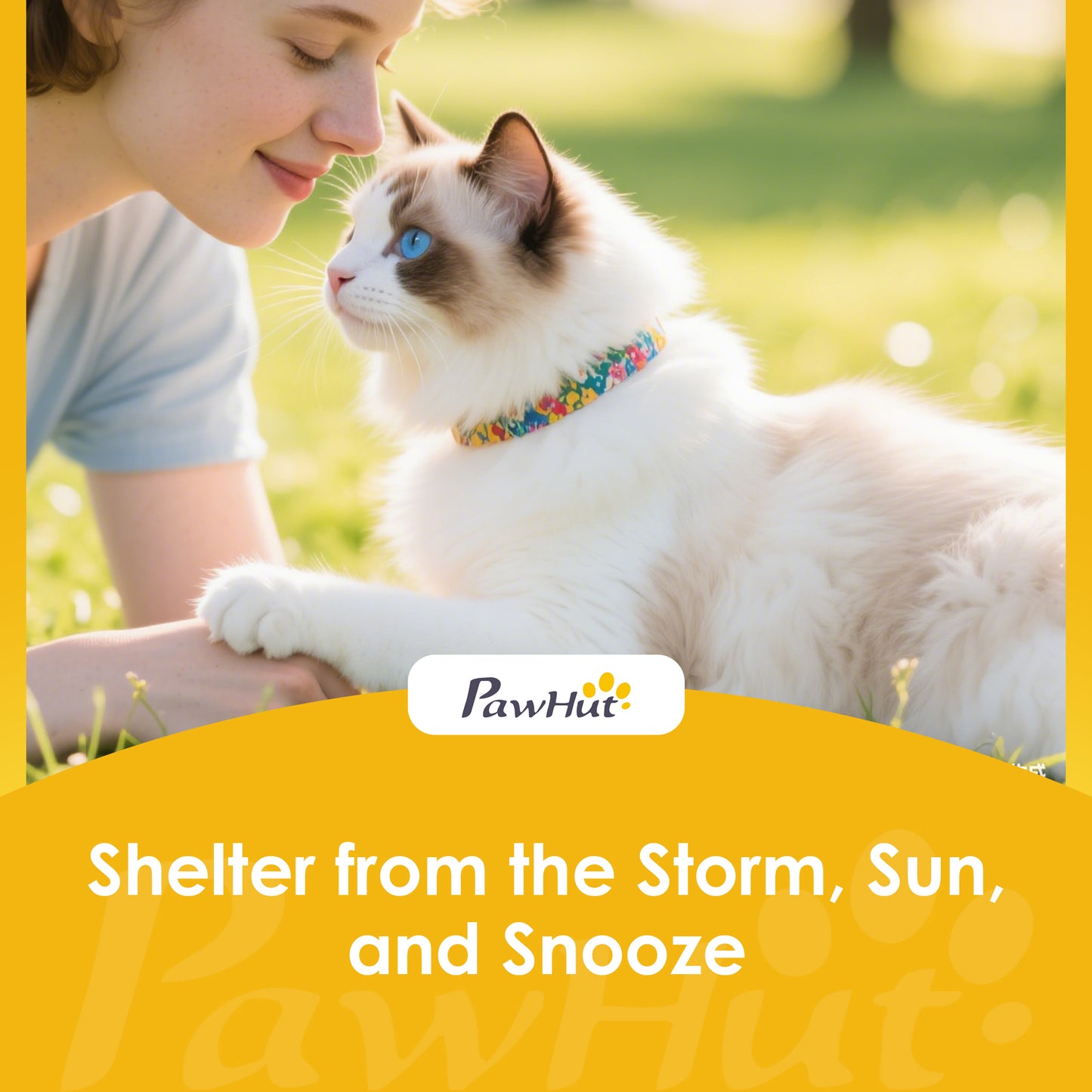 PawHut Catio Outdoor Cat Enclosure,  Wooden Cat House with Platforms, Condo and Waterproof Cover for 2â€“3 Kittens, Grey