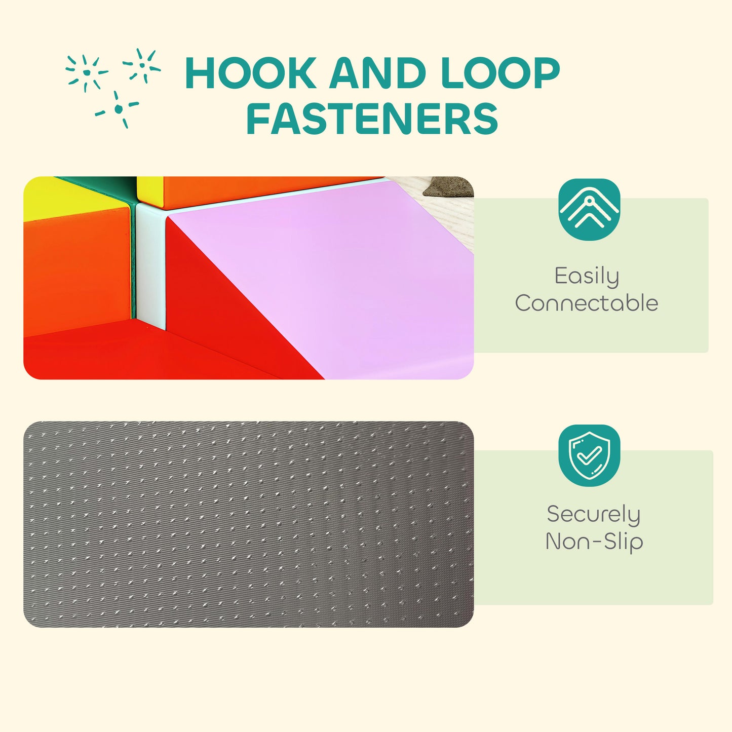 AIYAPLAY Kids Soft Play Set, 10PCs PU Leather Foam Climbing Blocks for Climb and Crawl, Educational Toys for Motor Development