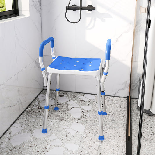 HOMCOM 57-69cm Aluminium Frame Bath Seat