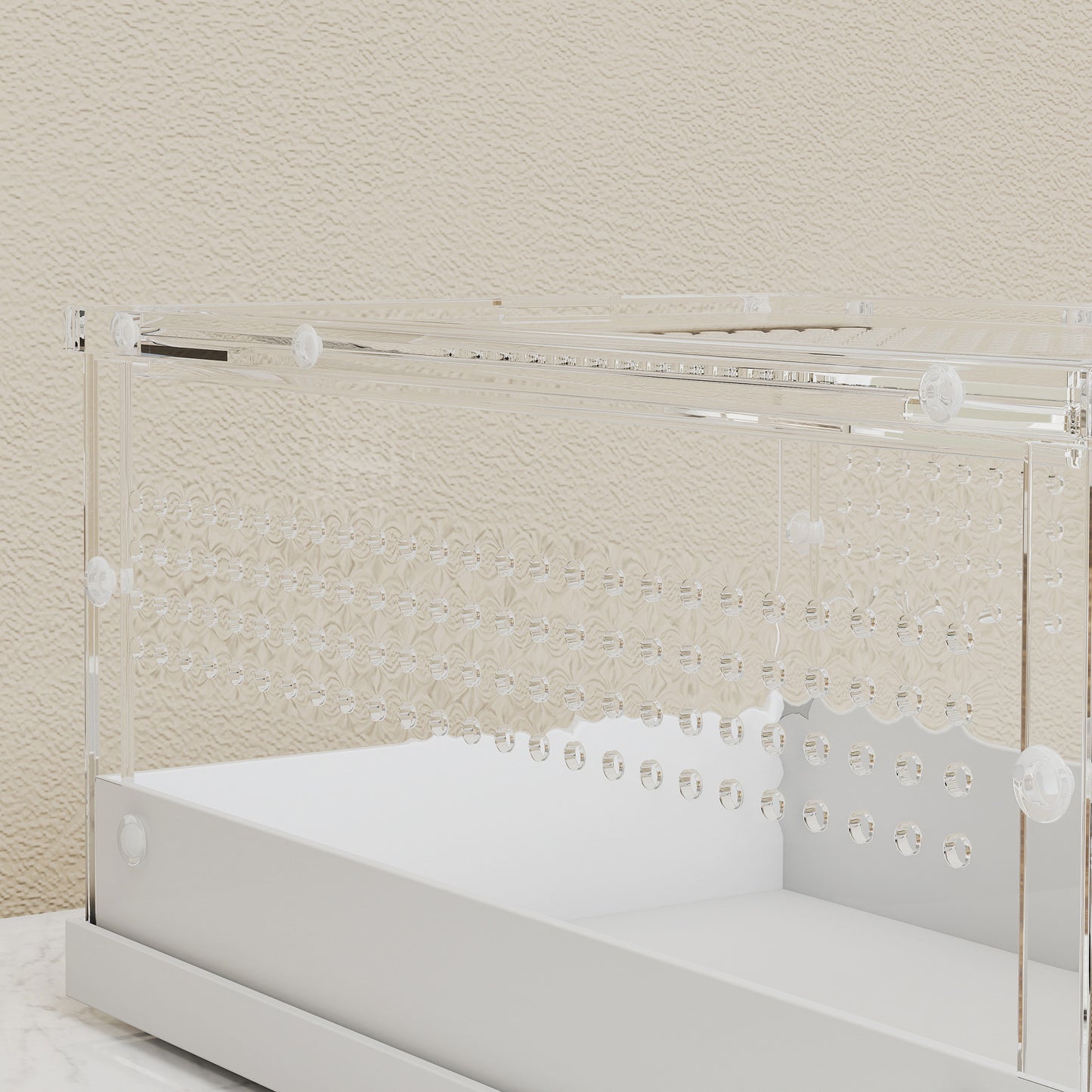 PawHut Acrylic Reptile Terrarium with Top Sliding Door, Vents, for Snake, Frog, Spider, Gecko, Tarantula, 30 x 20 x 15 cm
