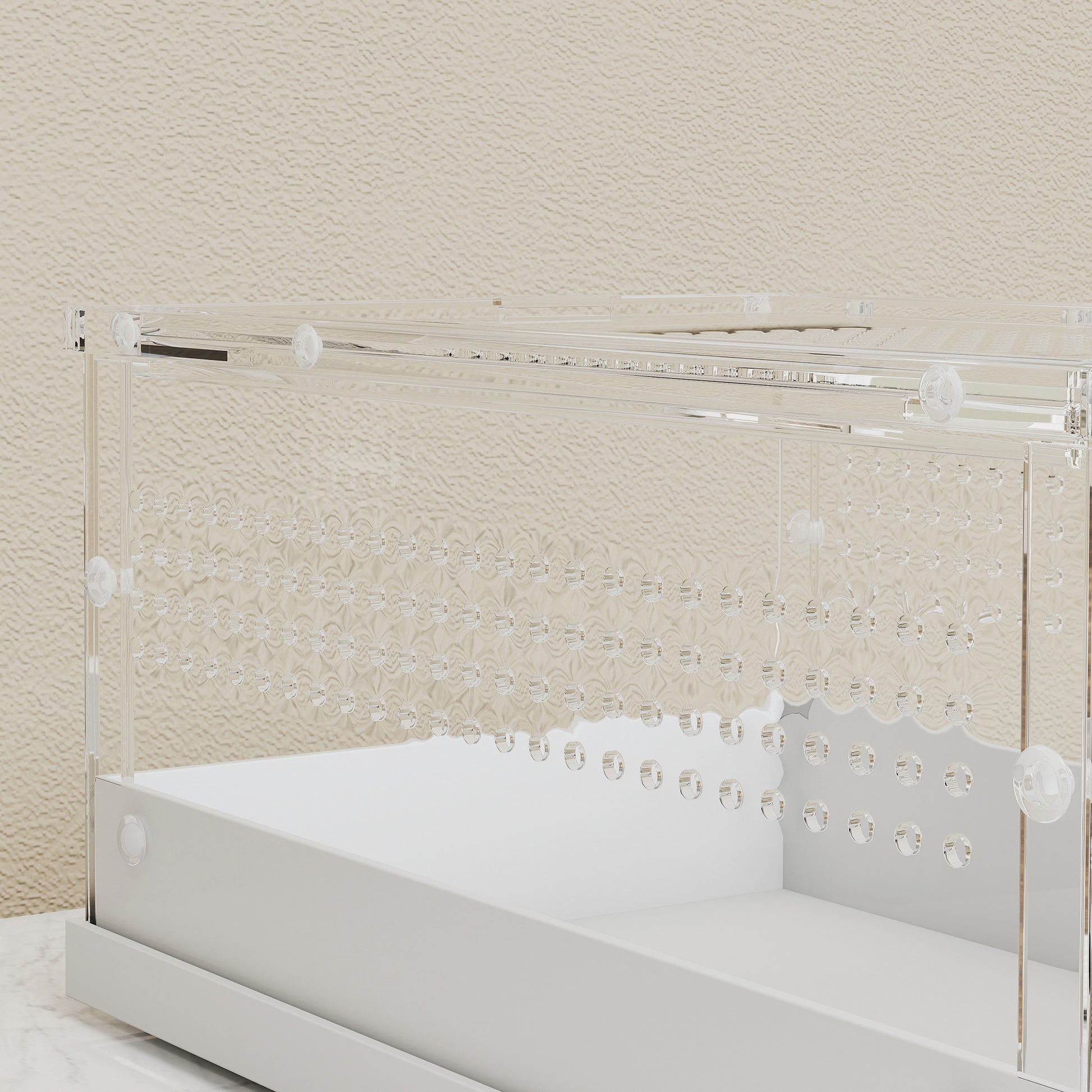 PawHut Acrylic Reptile Terrarium with Top Sliding Door, Vents, for Snake, Frog, Spider, Gecko, Tarantula, 30 x 20 x 15 cm
