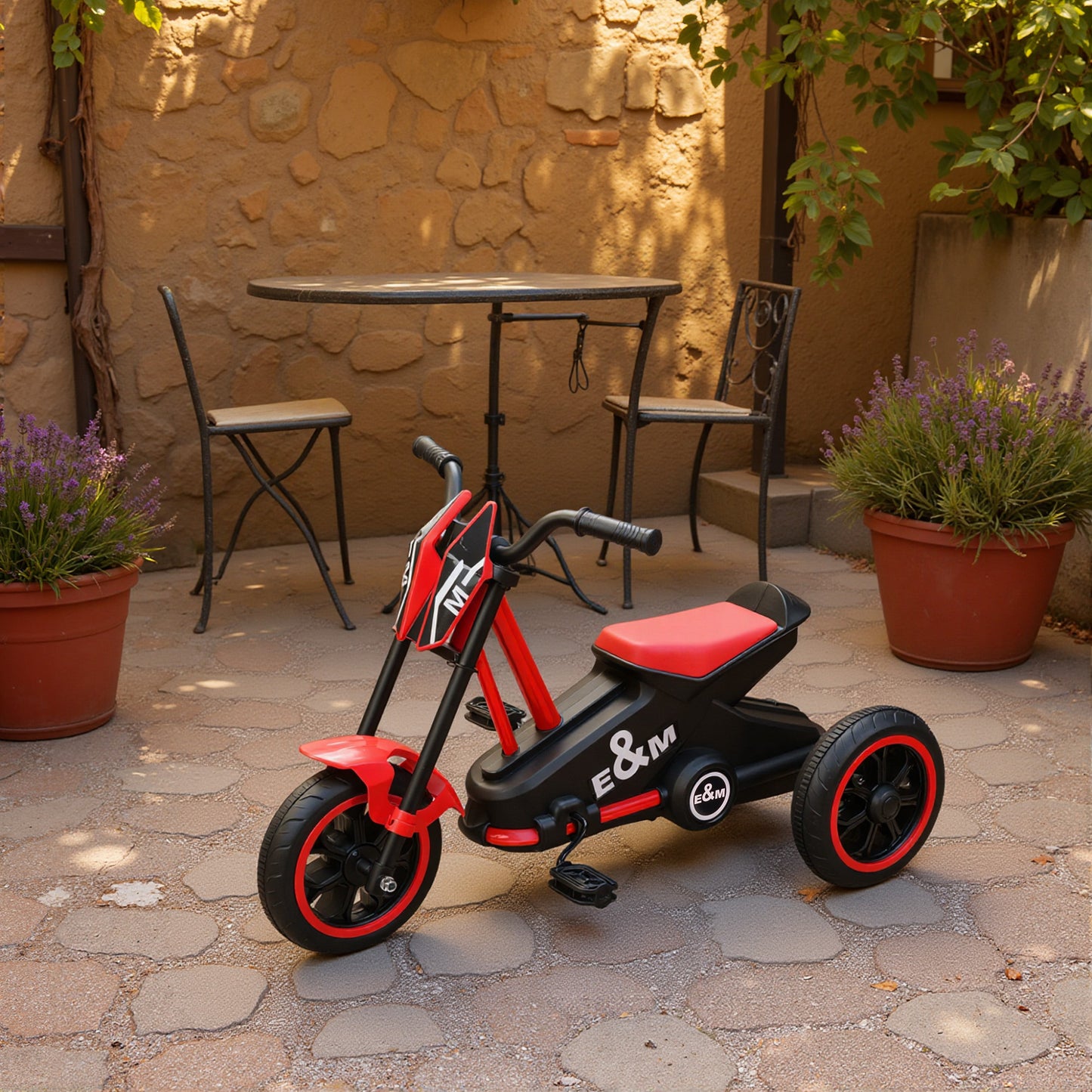 AIYAPLAY Kids Tricycle Baby Trike, Kids Trike with Pedal, 3 Wheel Toddler Balance Bike for Indoor Outdoor Use, Red