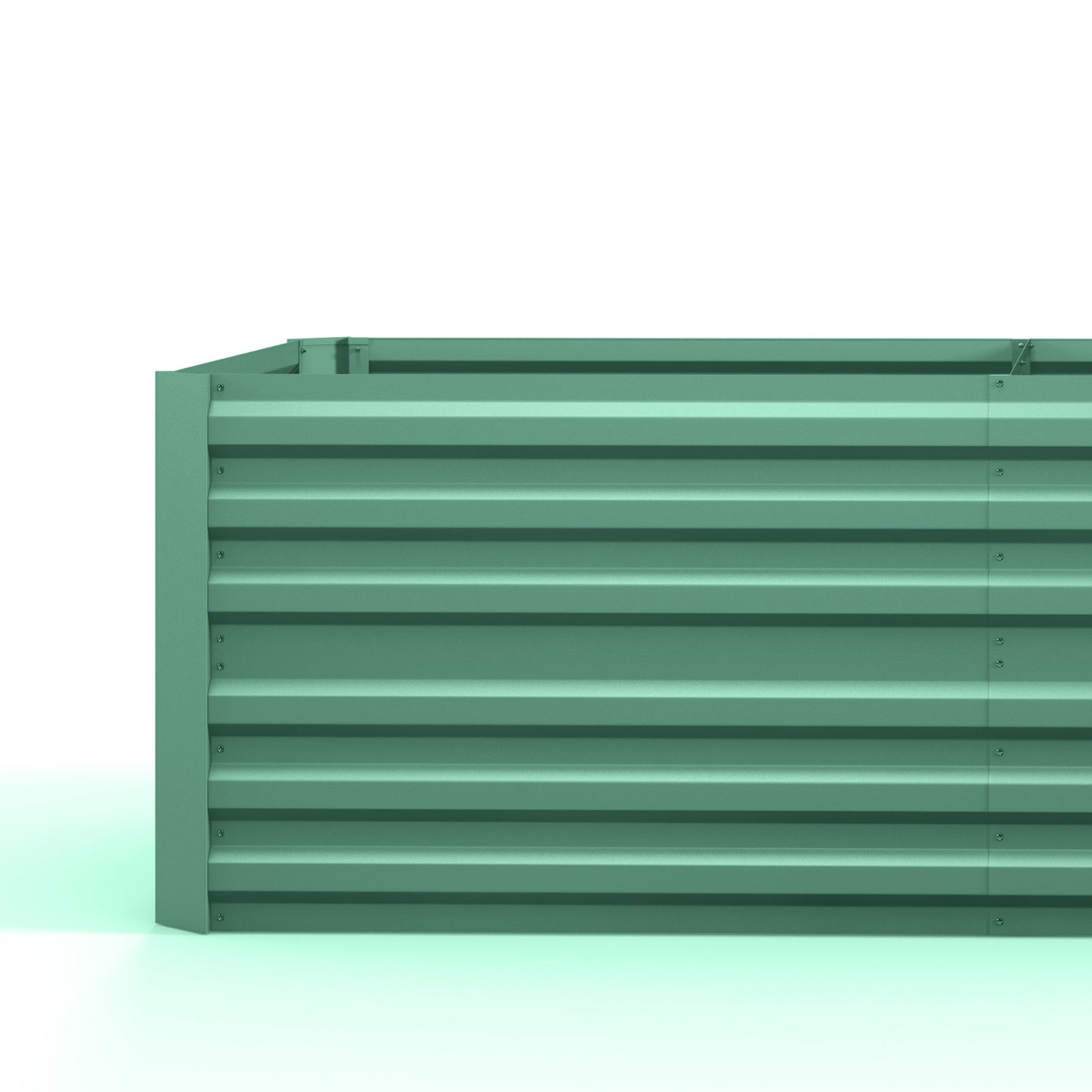 Outsunny Raised Beds for Garden, Galvanised Steel Outdoor Planters with Multi-reinforced Rods, 180 x 90 x 59 cm, Light Green