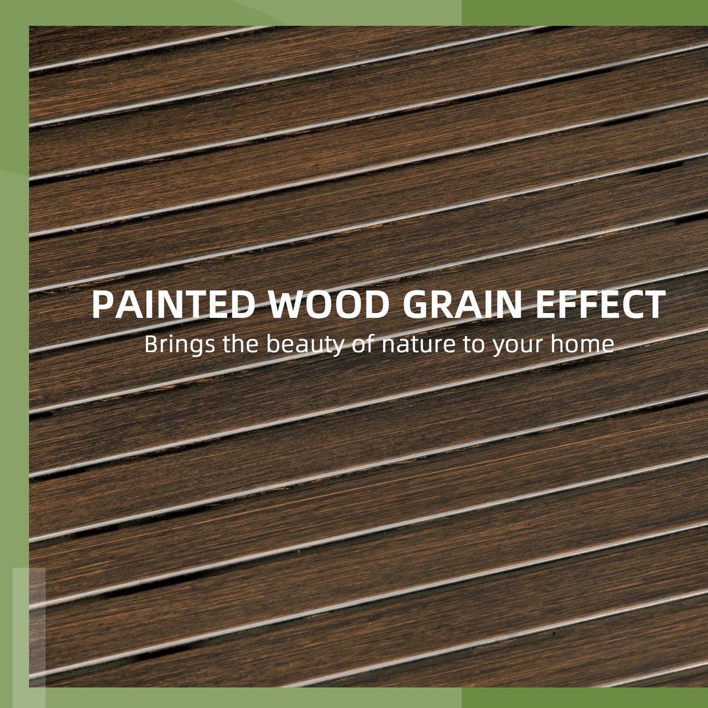 Outsunny 66cm Galvanised Steel Garden Table - Brown