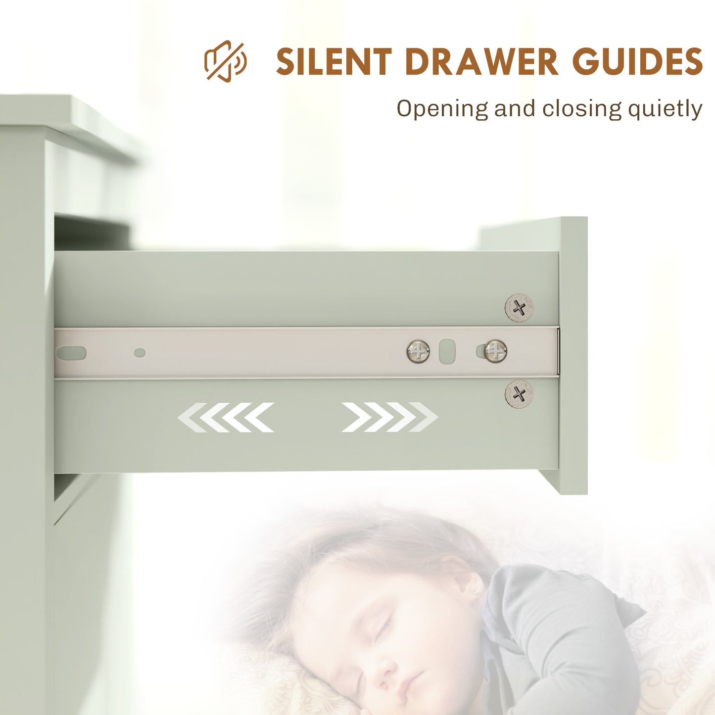 HOMCOM Farmhouse Style Sideboard - Light Green