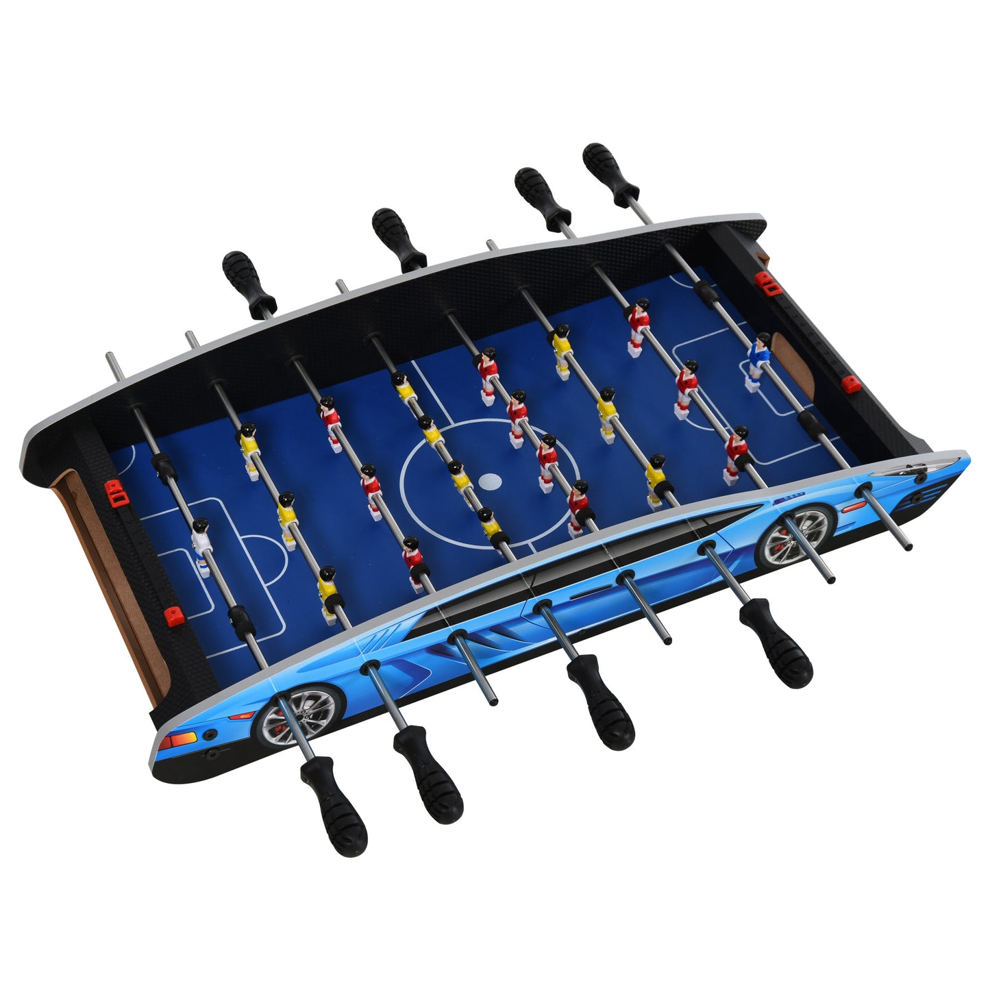 HOMCOM 29 Inch Mini Tabletop Football Foosball Gaming Table Play Fun Game 74.5L x 36.1W x 12H CM