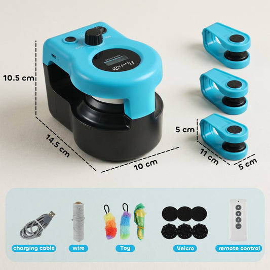 PawHut Interactive Cat Toy for Indoor Kittens & Adult with Adjustable Speed, DIY Track & Mouse Sound