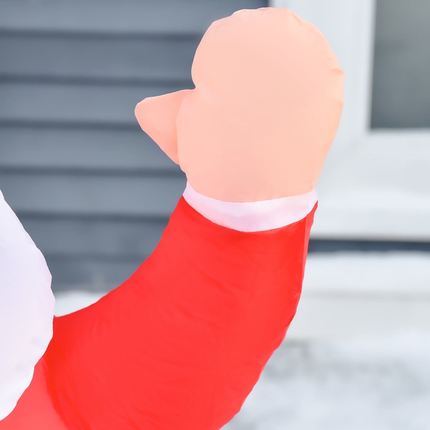 HOMCOM 4ft Inflatable Christmas Santa Claus Gift with LED Xmas DÃ©cor Holiday Outdoor Yard Decoration