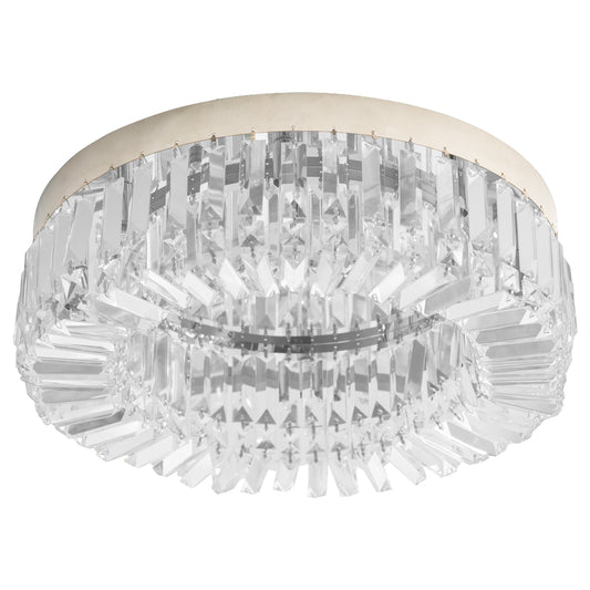 HOMCOM Crystal Chandeliers with Crystal Pendants, 8-Light Ceiling Light for Living Room, Bedroom Dining Room, Silver Tone