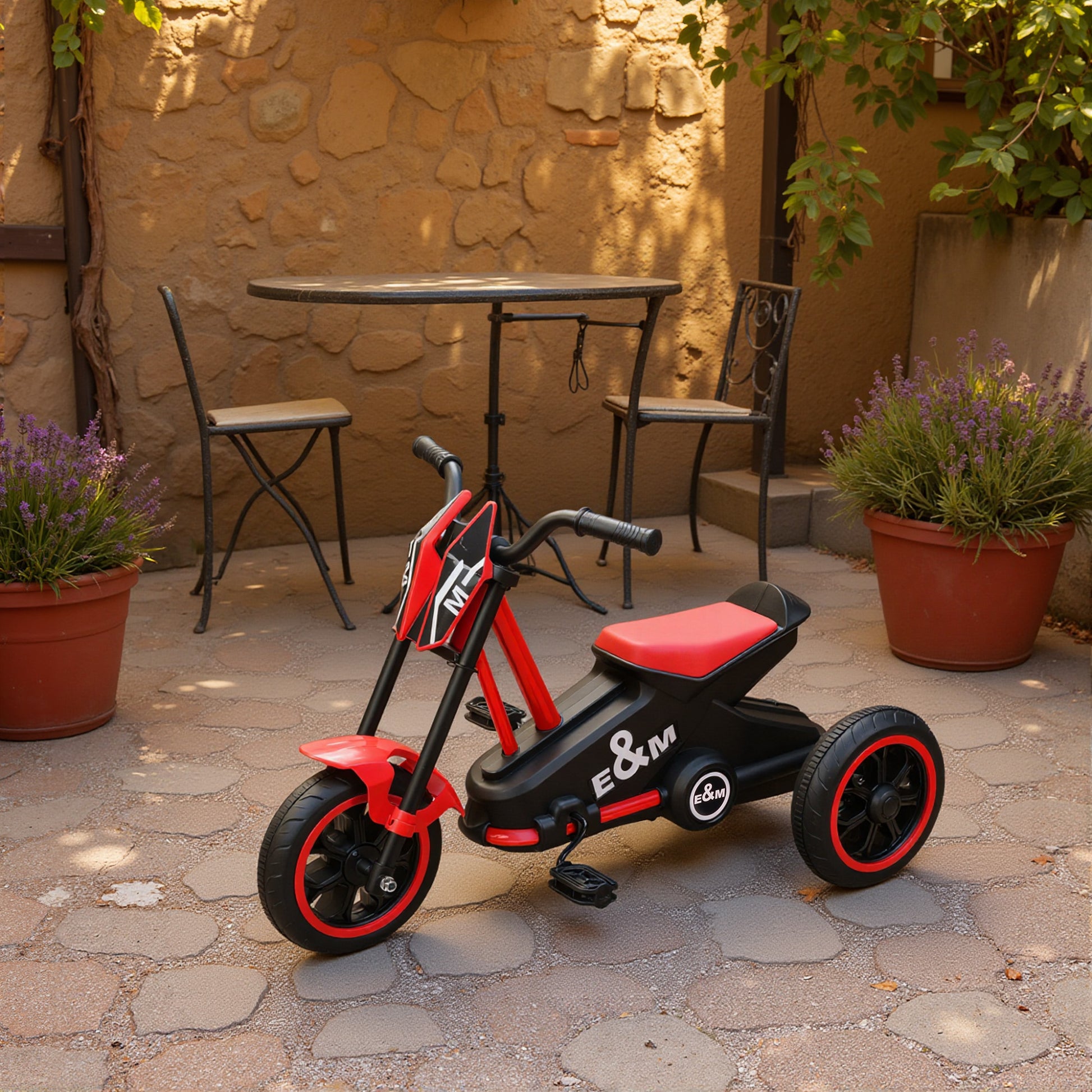 AIYAPLAY Kids Tricycle Baby Trike, Kids Trike with Pedal, 3 Wheel Toddler Balance Bike for Indoor Outdoor Use, Red