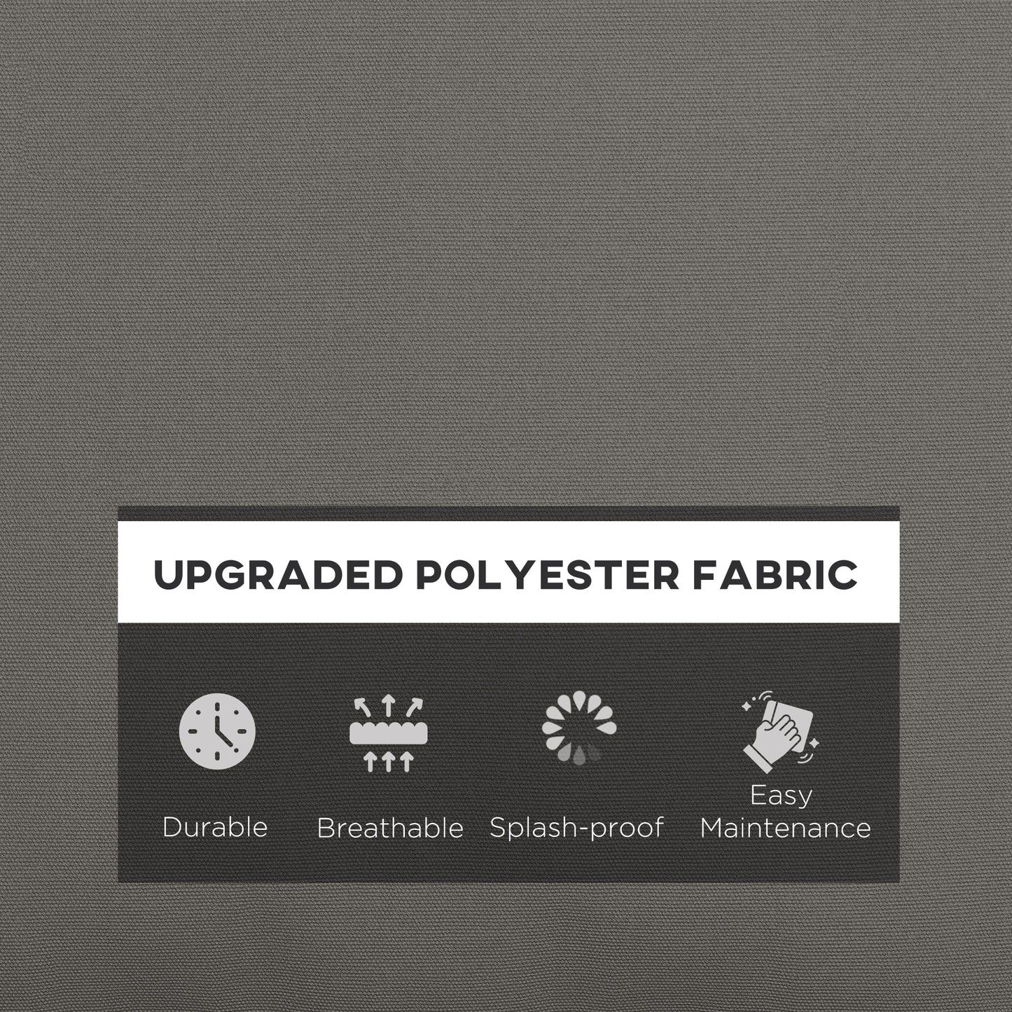 Outsunny Outdoor Cushion Pad Set for Rattan Furniture, 7 Piece Garden Furniture Cushions ONLY, Grey