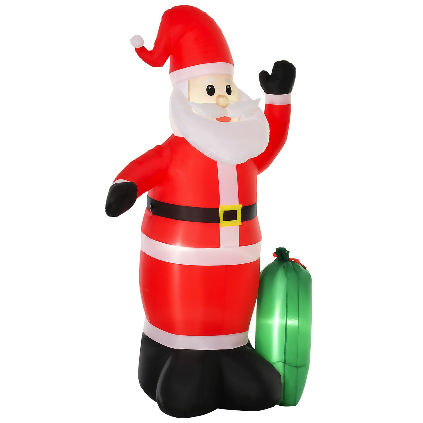 HOMCOM 7.5ft Inflatable Christmas Santa Claus with LED Air Blown Xmas DÃ©cor Holiday Outdoor Yard Decoration
