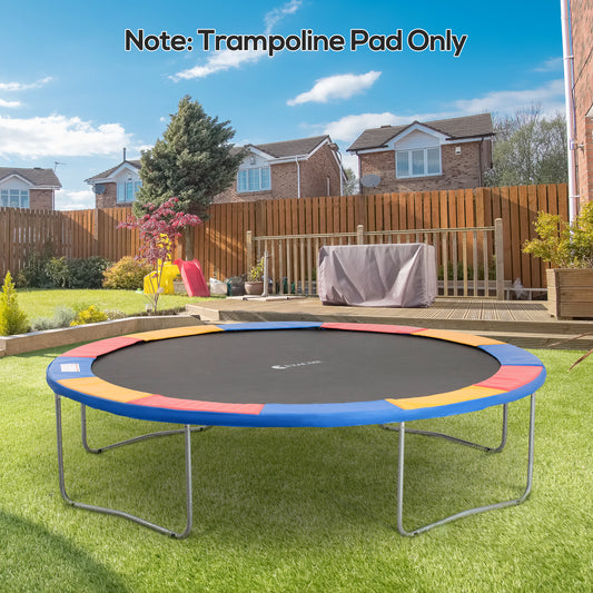 HOMCOM 12FT Replacement Trampoline Pad Thick Foam Safety Î¦366cm Spring Cover Bounce Padding - Multi Coloured