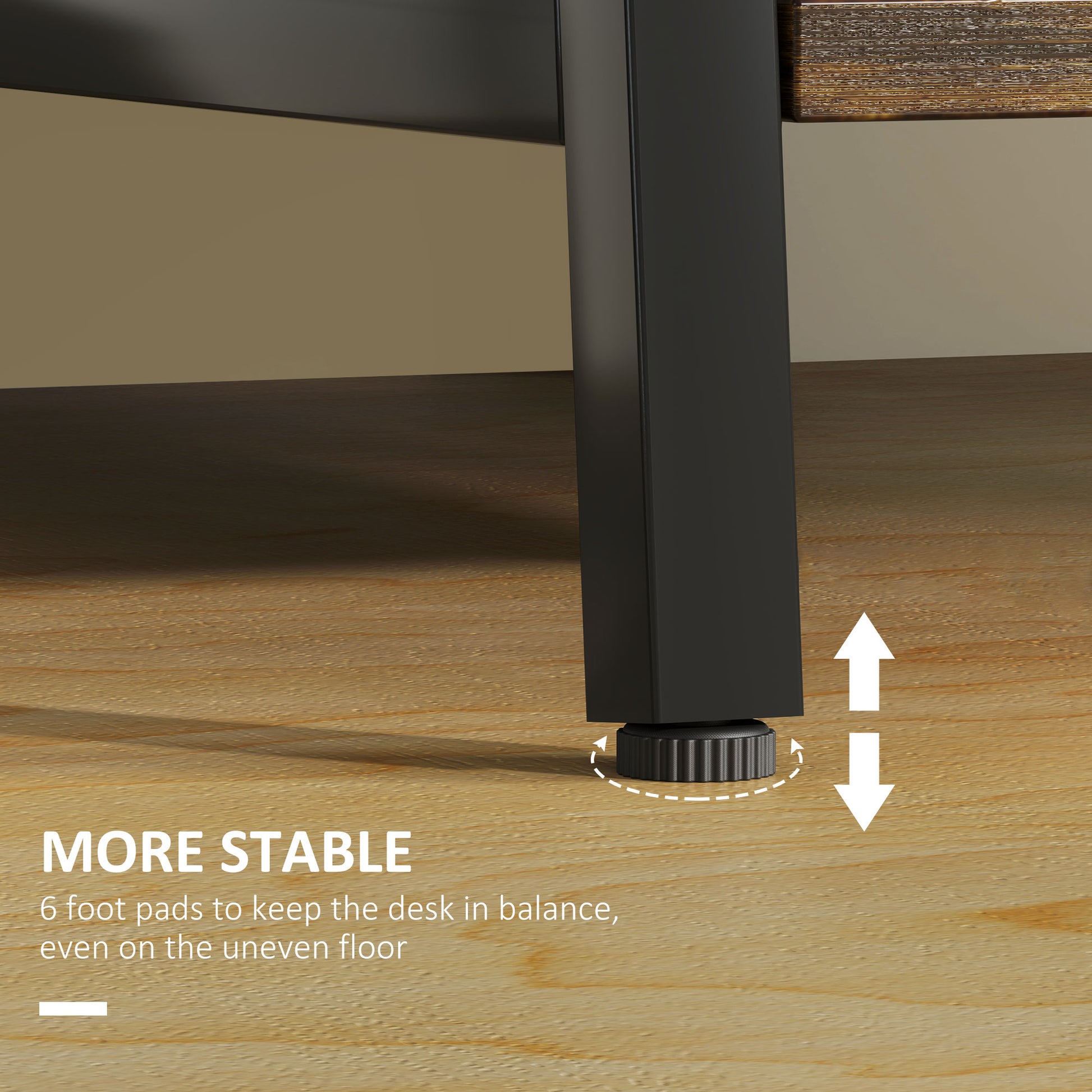  files and more. Table top is large and flat - great for working from.</li><li>Steel frame: A solid and strong core to support the shelves and you as you work. Six feet on the study table