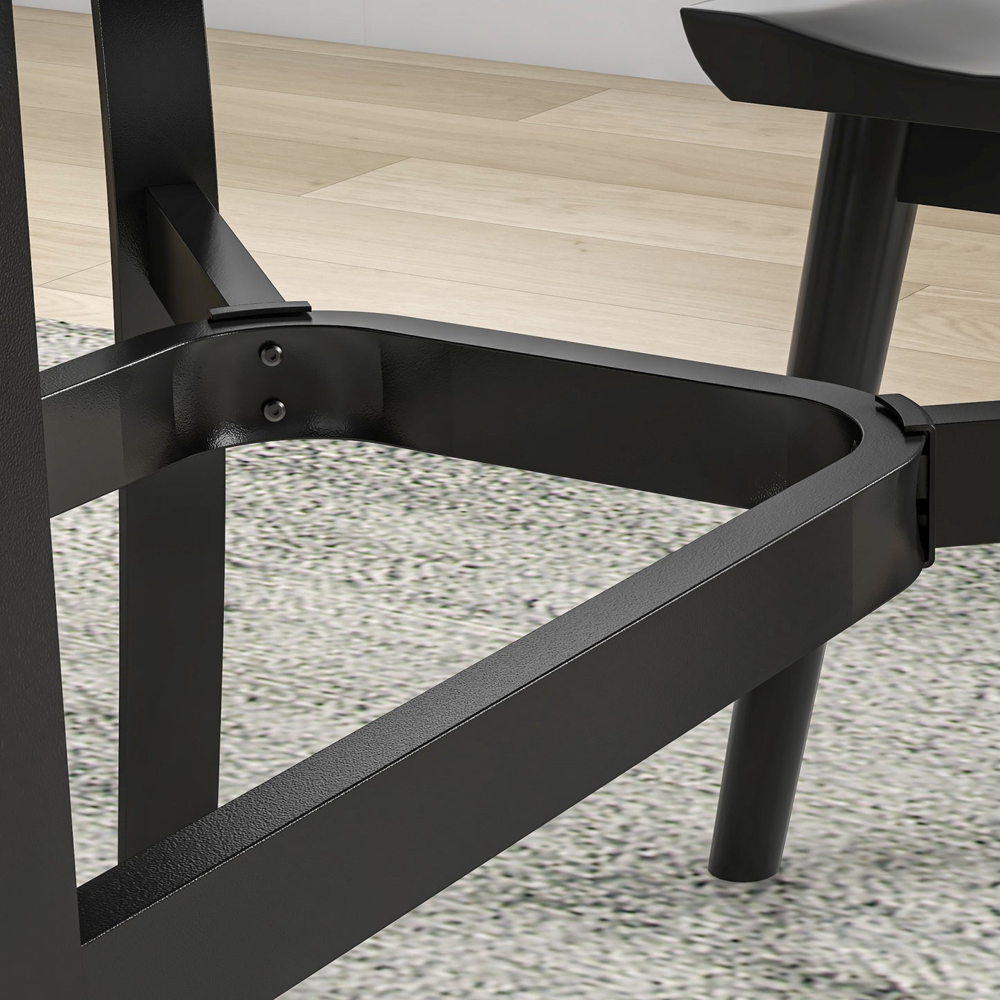 Outsunny Rectangle Garden Dining Table with Parasol Hole, Patio Table with Steel Frame and Slat Tabletop, 150cm x 90cm, Black