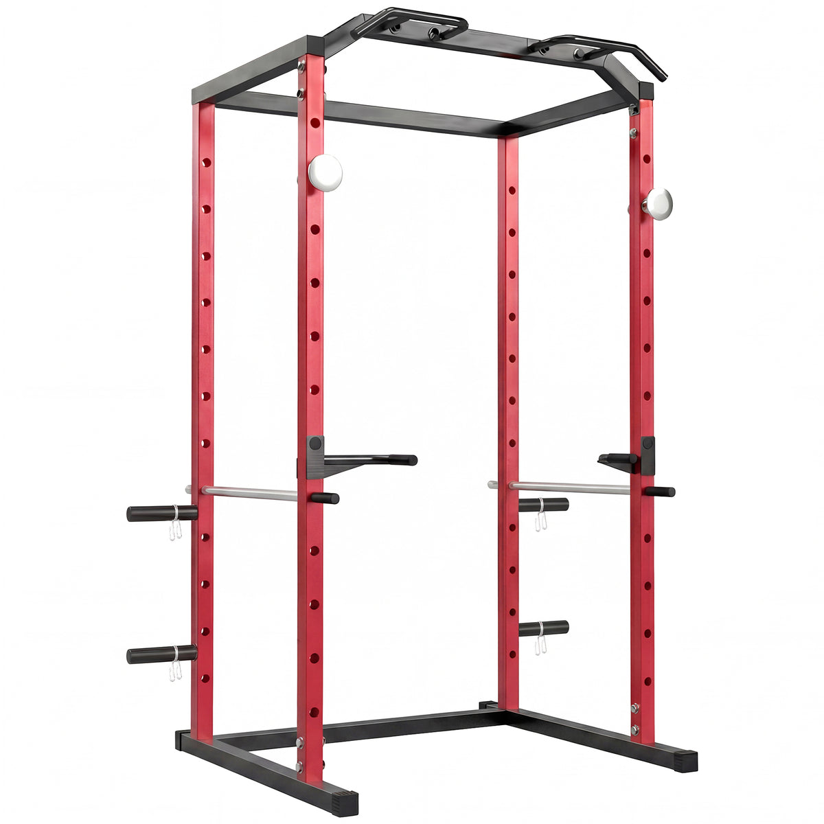SPORTNOW Power Tower, Adjustable Squat Rack with Pull-Up Bar, Dip Station & Safety Arms for Home Gym Strength Training