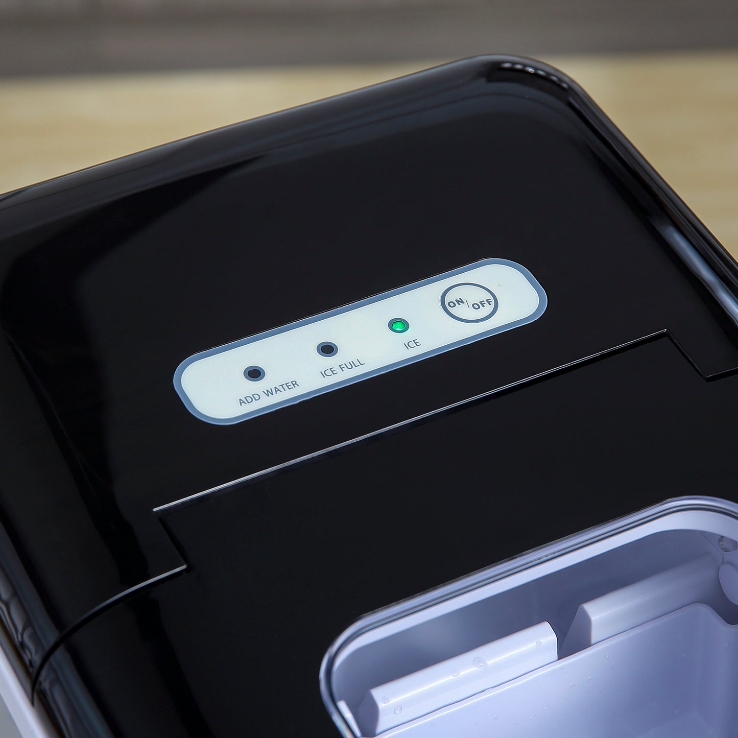 HOMCOM Ice Maker Machine Countertop, 9 Ice Cubes in 8 Mins, 12KG in 24Hrs, Self-Cleaning Portable Ice Cube Maker w/ Adjustable Ice Size, Ice Scoop, Basket, Stainless Steel, No Plumbing Required, Black