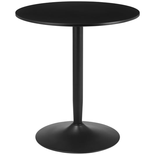HOMCOM 75H x Î¦70cm Two-Person Minimalistic Dining Table - Black