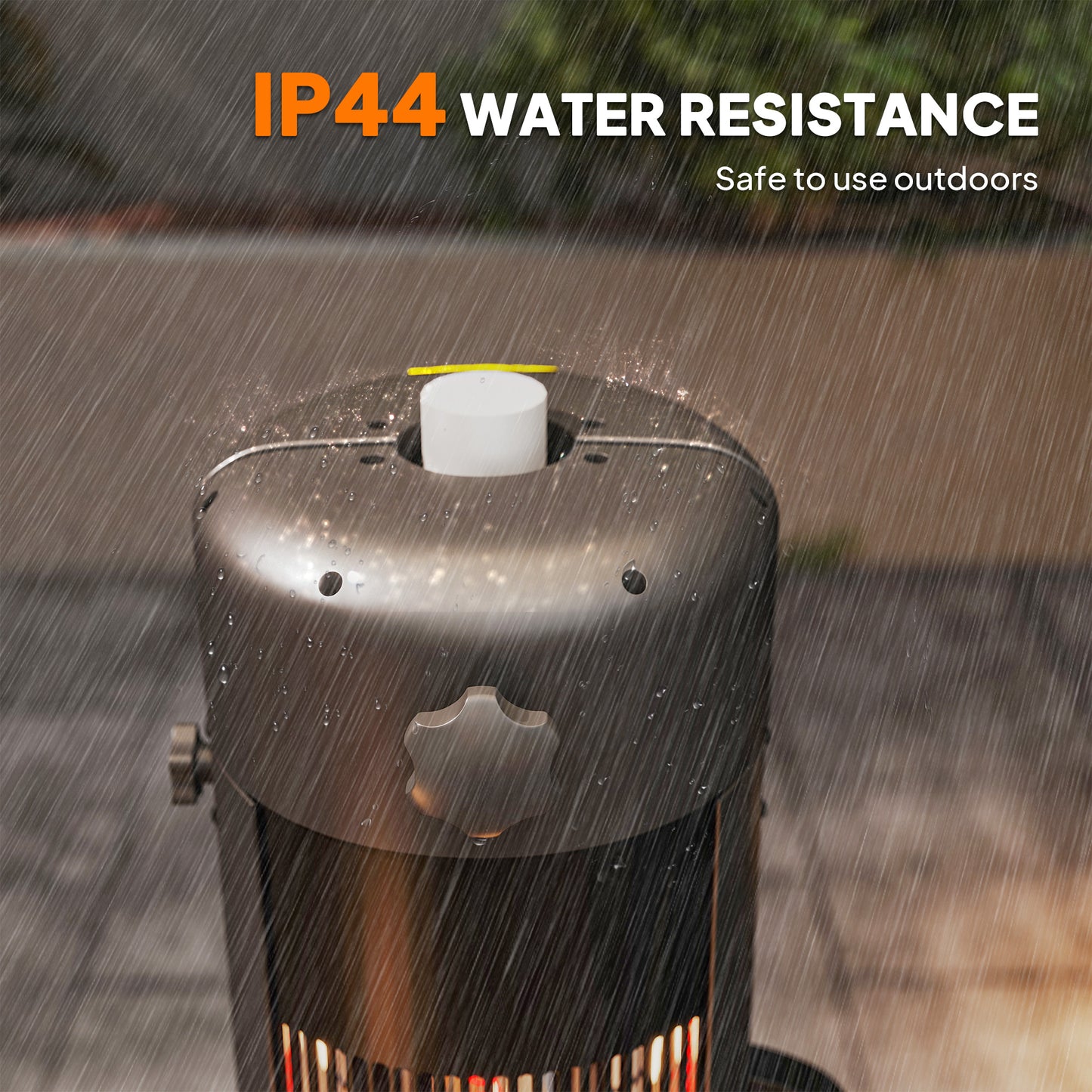 Outsunny Electric Umbrella Parasol Mounted Patio Heater for 25-70 mm Poles, 2000 W Outdoor Garden Heater with 2 Heat Setting, 6 ãŽ¡ Coverage, Tip-Over Protection, Black