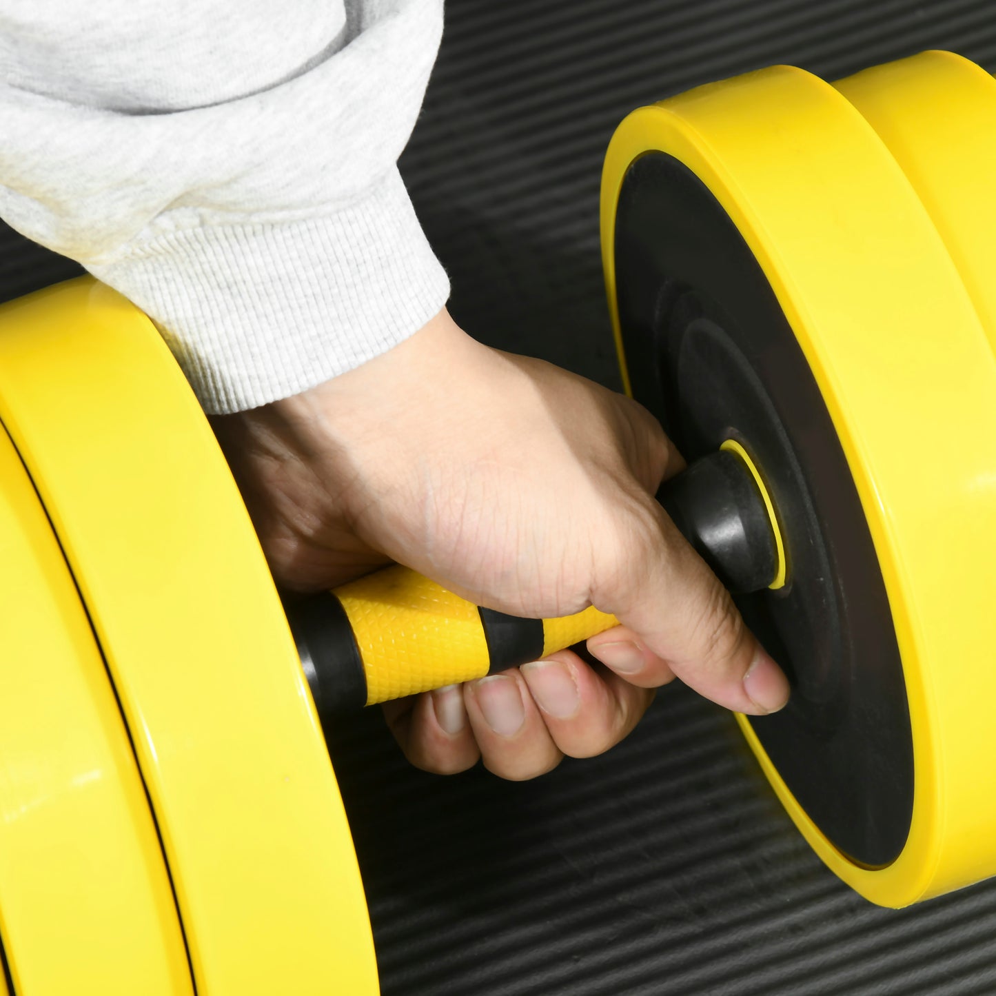 HOMCOM 25KG Dumbbell & Barbell  Adjustable Set Plate Bar Clamp Rod Home Gym Sports Area Exercise Ergonomic