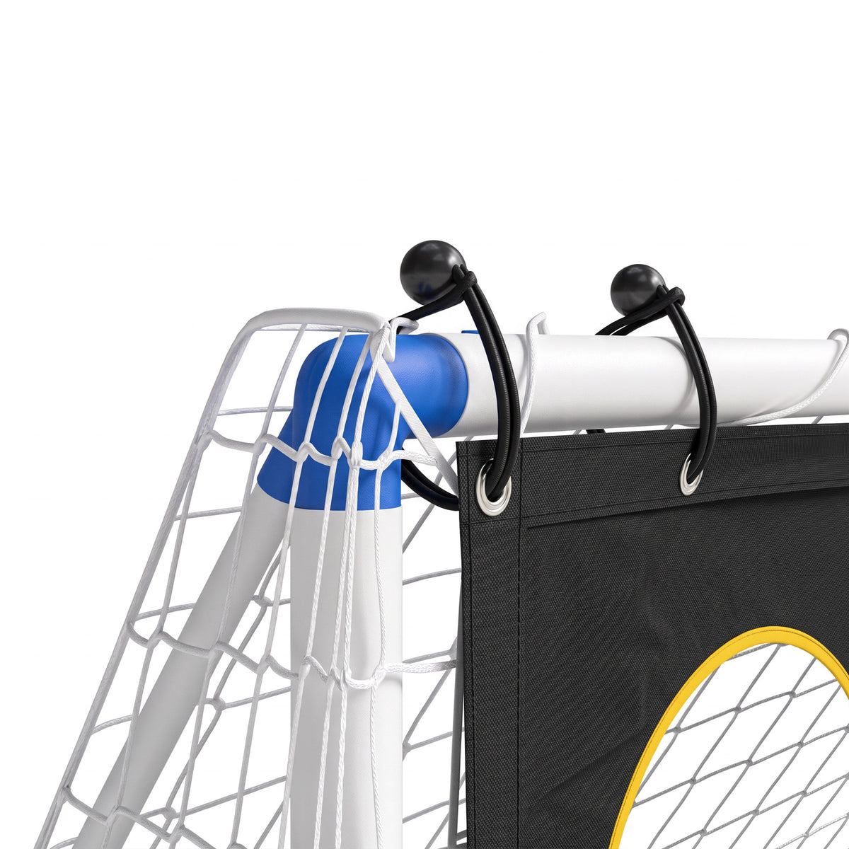 SPORTNOW Football Goal, 183 x 96 x 130 cm Portable Practice Football Net with Target Cloth and PVC ball, Tetoron Training Goal