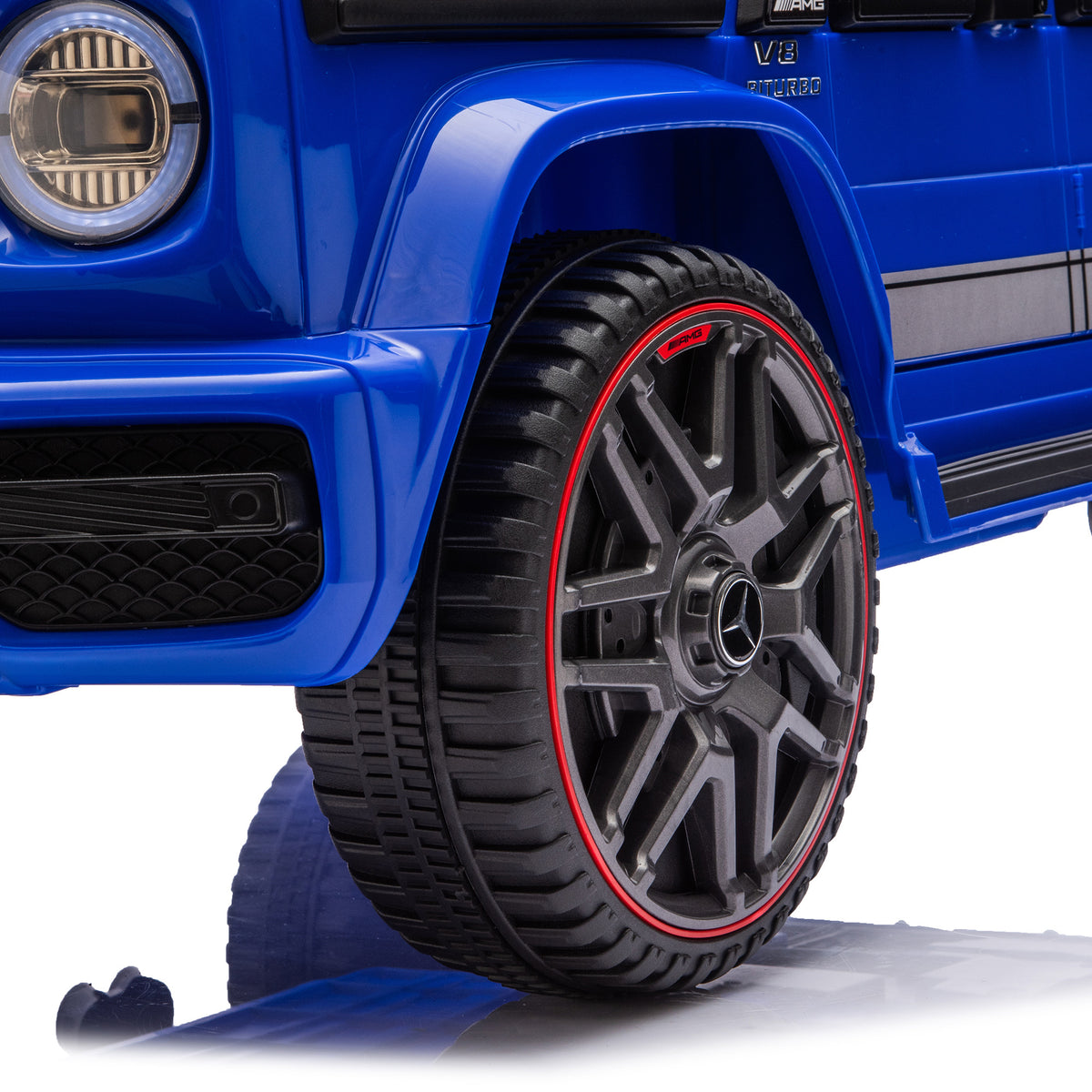 AIYAPLAY Licensed Mercedes-AMG G63 12V Kids Ride on Car with Remote Dual Motors Rear Suspension Slow Start for 3-6 Years, Blue