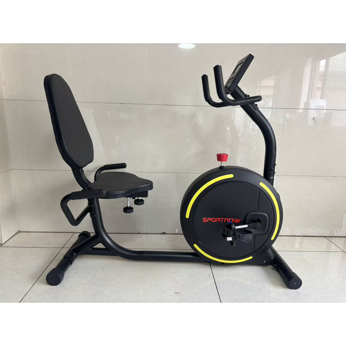 SPORTNOW Recumbent Exercise Bike for Home, Indoor Stationary Bike for Seniors with App Connectivity, 0-100% Magnetic Resistance