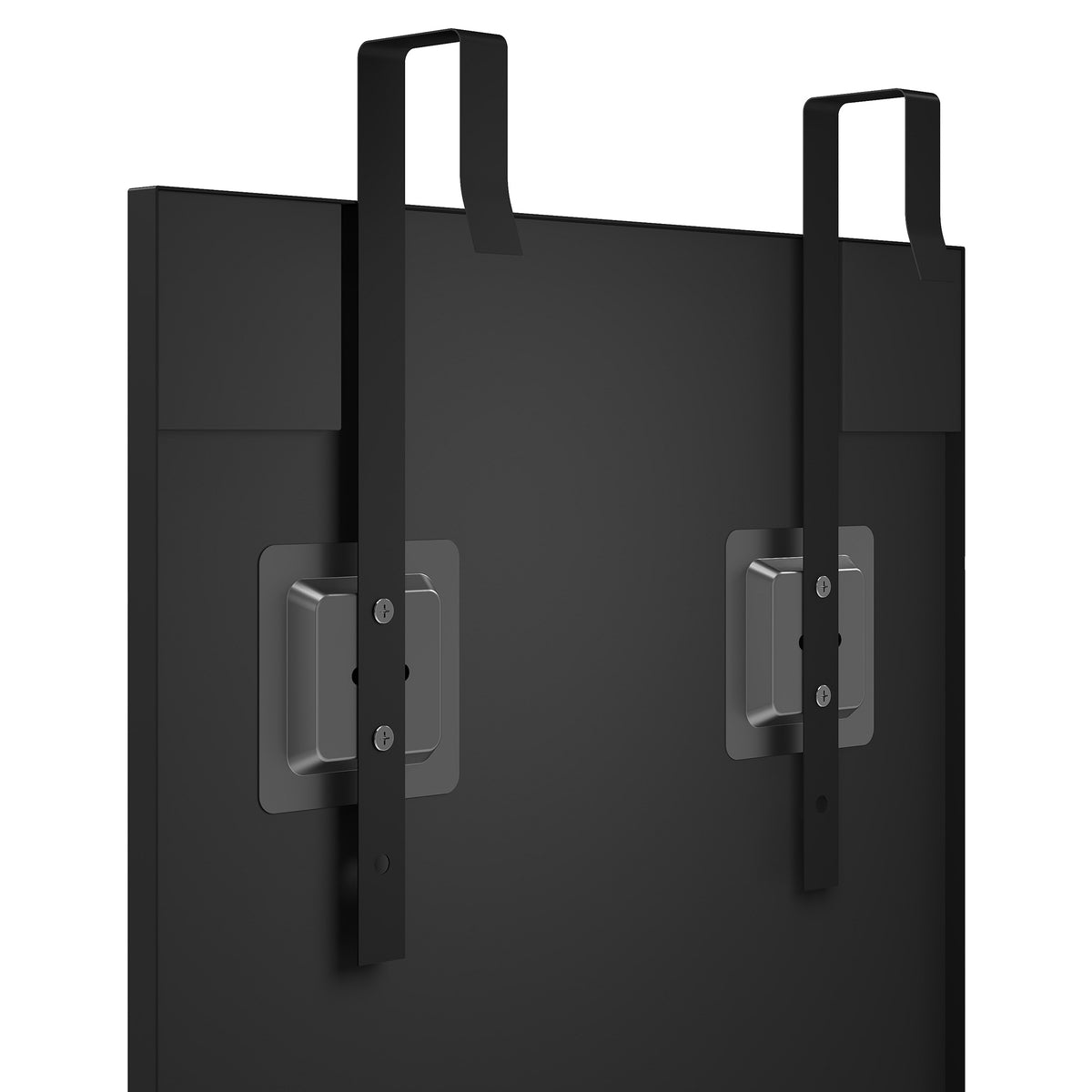 HOMCOM 40 x 110 cm Full Length Wall Mirror, Rectangular Mirror with Adjustable Hooks, Over the Door or Wall Mounted, Black