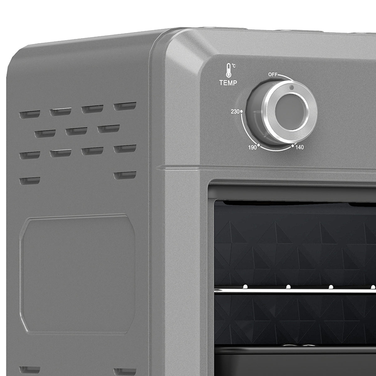 HOMCOM 10L Air Fryer Oven, Mini Oven, Grill, Roast, Bake, with Adjustable Temperature, Timer, 1000W, Grey