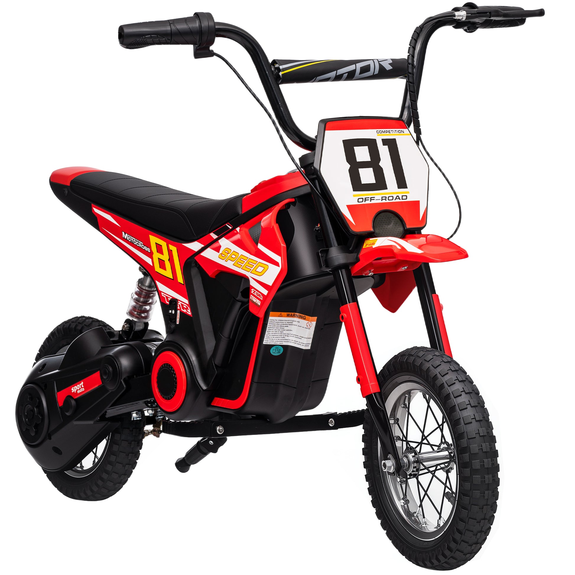 AIYAPLAY Kids Electric Motorbike 3 Gearboxes Speed Ride on Motorcycle with 41min Ranges - Red Default Title
