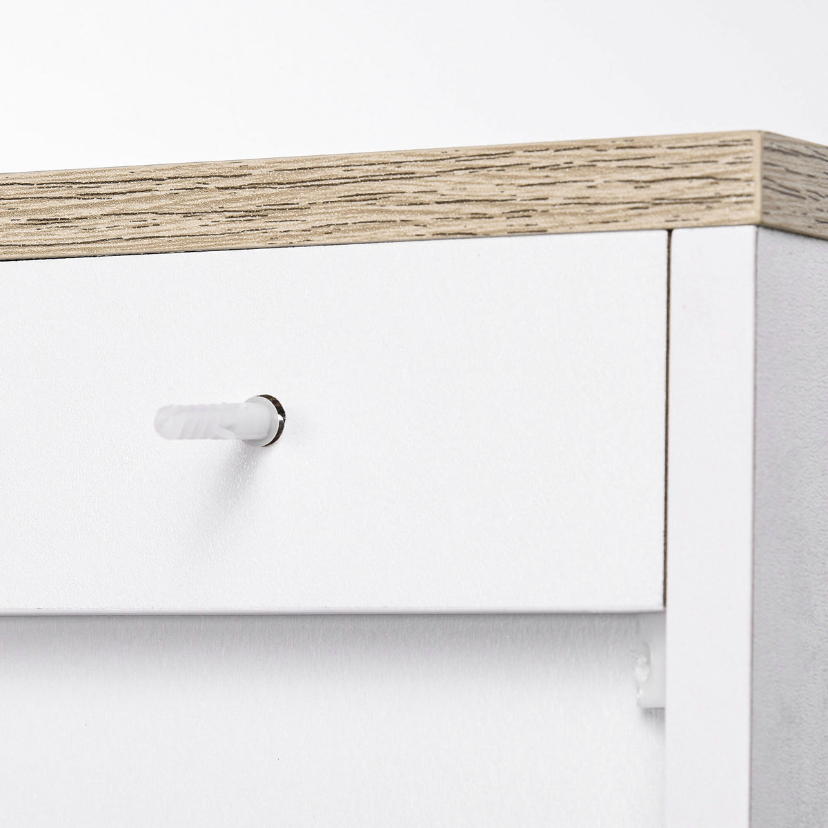 HOMCOM Nordic Sideboard Storage Cabinet with Adjustable Shelf Coffee Bar Cabinet Two Doors 60 x 30 x 90 cm White