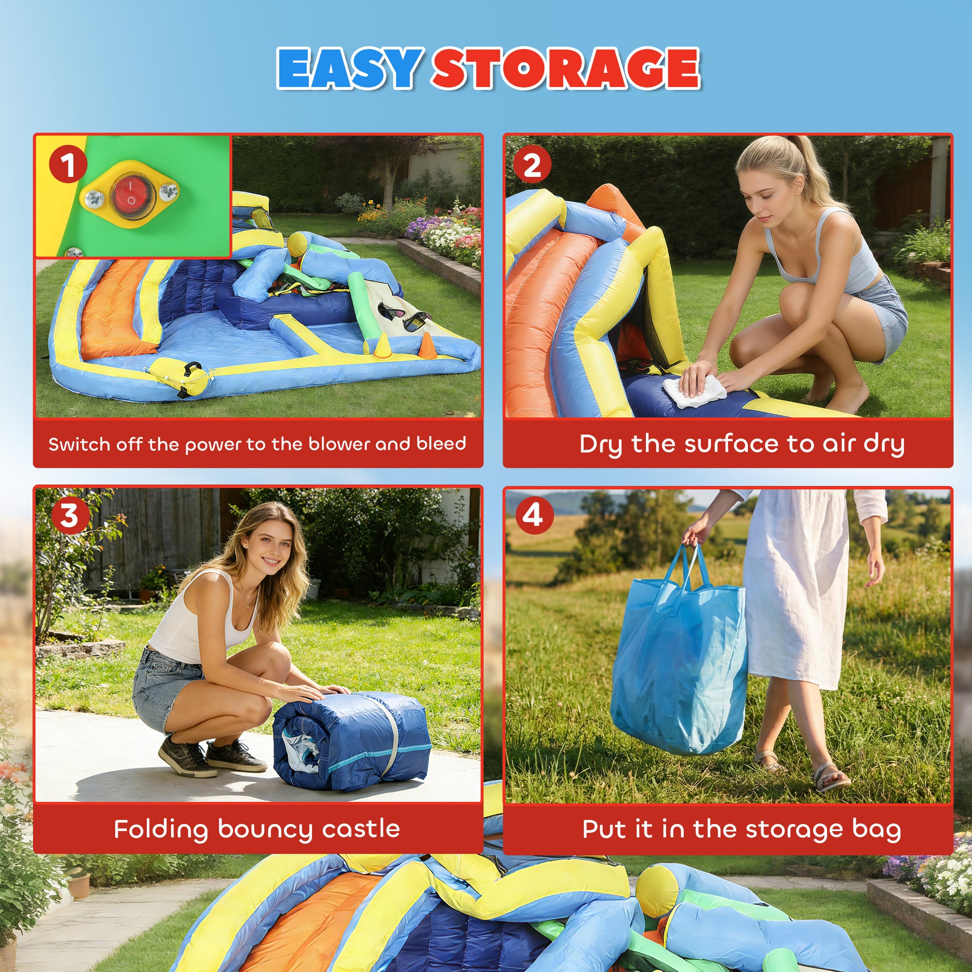 AIYAPLAY 8 in 1 Bouncy Castle for Kids, Inflatable Bounce House with Slide, Pool (Ball Pit), Water Cannon for Indoor Outdoor