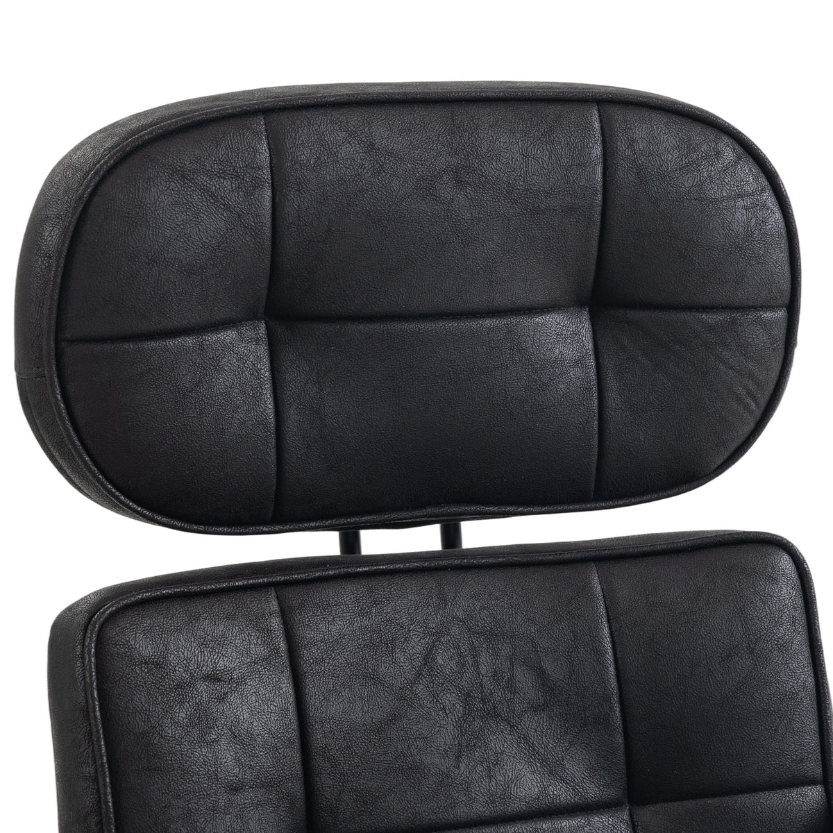 HOMCOM Office Chair, Big and Tall Desk Chair with Footrest, Wide Seat, Leathaire, Reclining Back, Swivel Wheels, Black