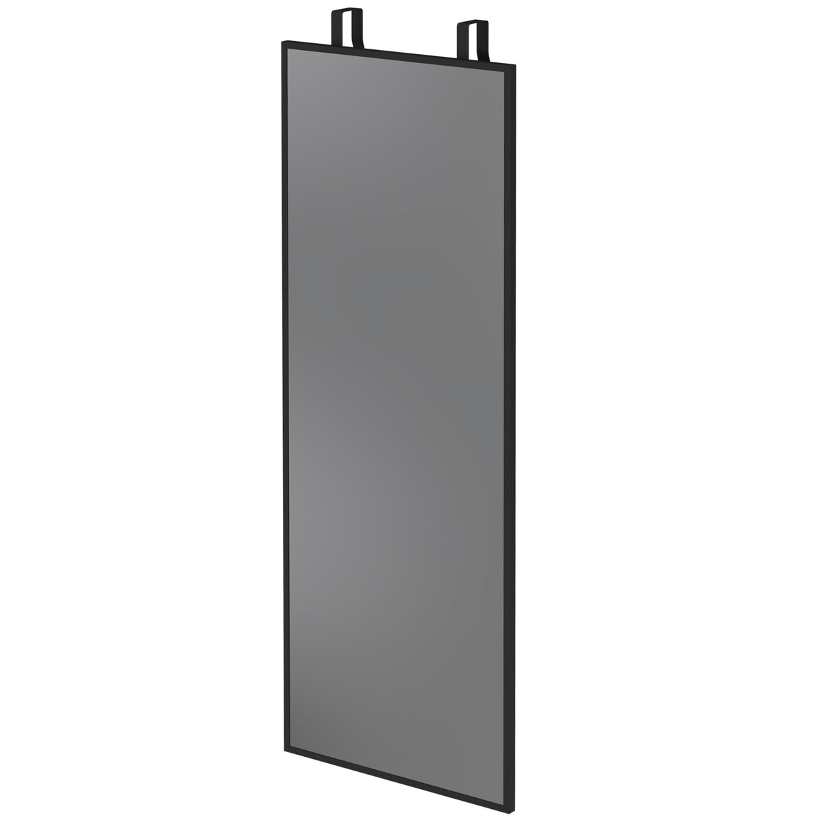 HOMCOM 40 x 110 cm Full Length Wall Mirror, Rectangular Mirror with Adjustable Hooks, Over the Door or Wall Mounted, Black Default Title