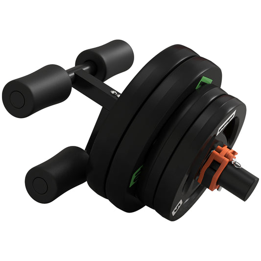 SPORTNOW Tib Bar with 2 x 5kg&2 x 10kg Olympic Weight Plates, Tibialis Trainer Calf Raise Machine for Shin Splints and Knee Pain Relief, for Home, Gym, Lifting and Strength Training Default Title
