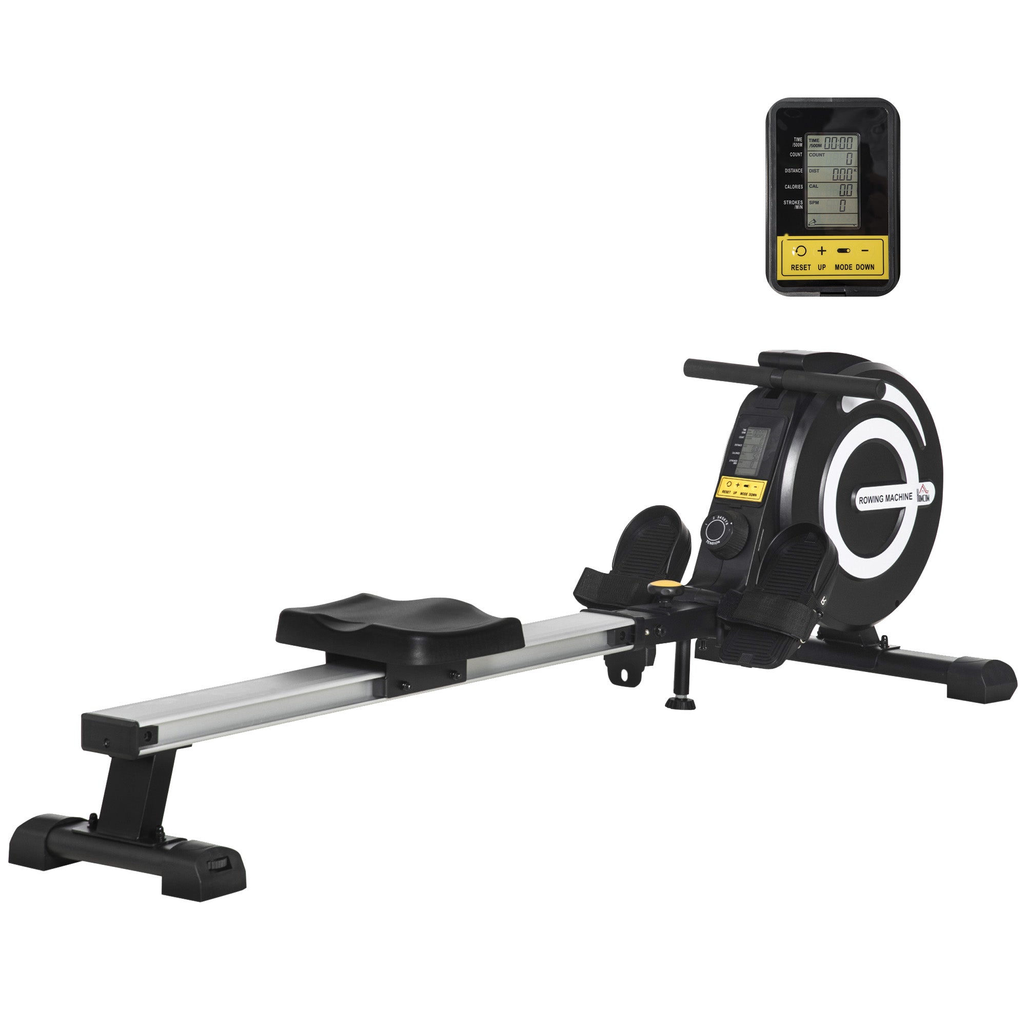 HOMCOM Folding Rowing Machine, Magnetic Rower Machine with 8 Levels Qu ...