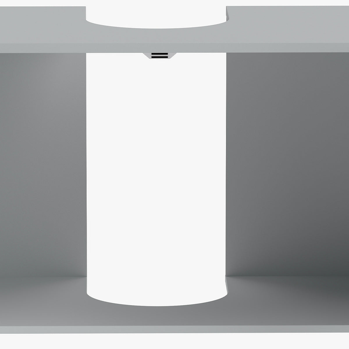 HOMCOM Under Sink Bathroom Cabinet with 2 Doors, Open Shelf and U-Shape Cut-Out for Basin with or without Pedestal, Light Blue
