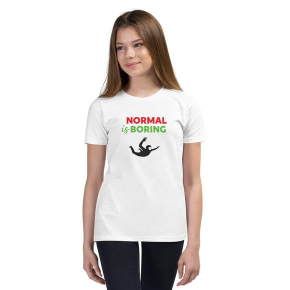 Indoor Skydiving Normal Is Boring Youth Short Sleeve T-Shirt