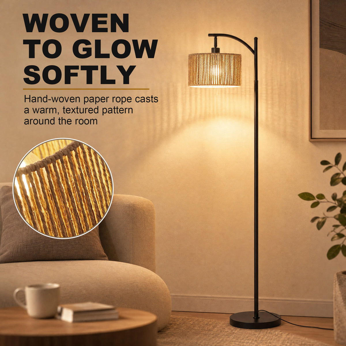 HOMCOM LED Floor Lamp, 160 cm Modern Dimmable Standing Lamp with Adjustable Shade, Magnetic Remote, Black