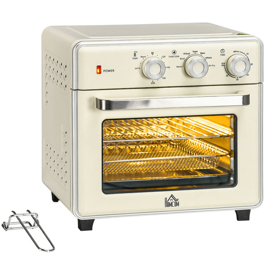 HOMCOM 20L 90-230â„ƒ Mini Electric Oven - Cream