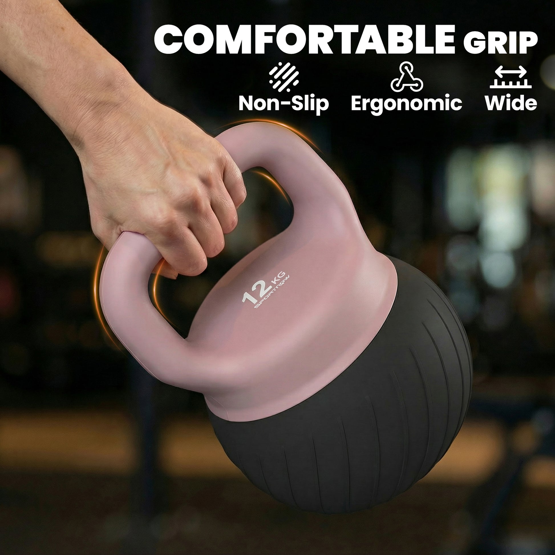 SPORTNOW Soft Kettlebell, 12kg Kettle Bell with Anti-Slip Grip for Home Gym Weight Lifting and Strength Training