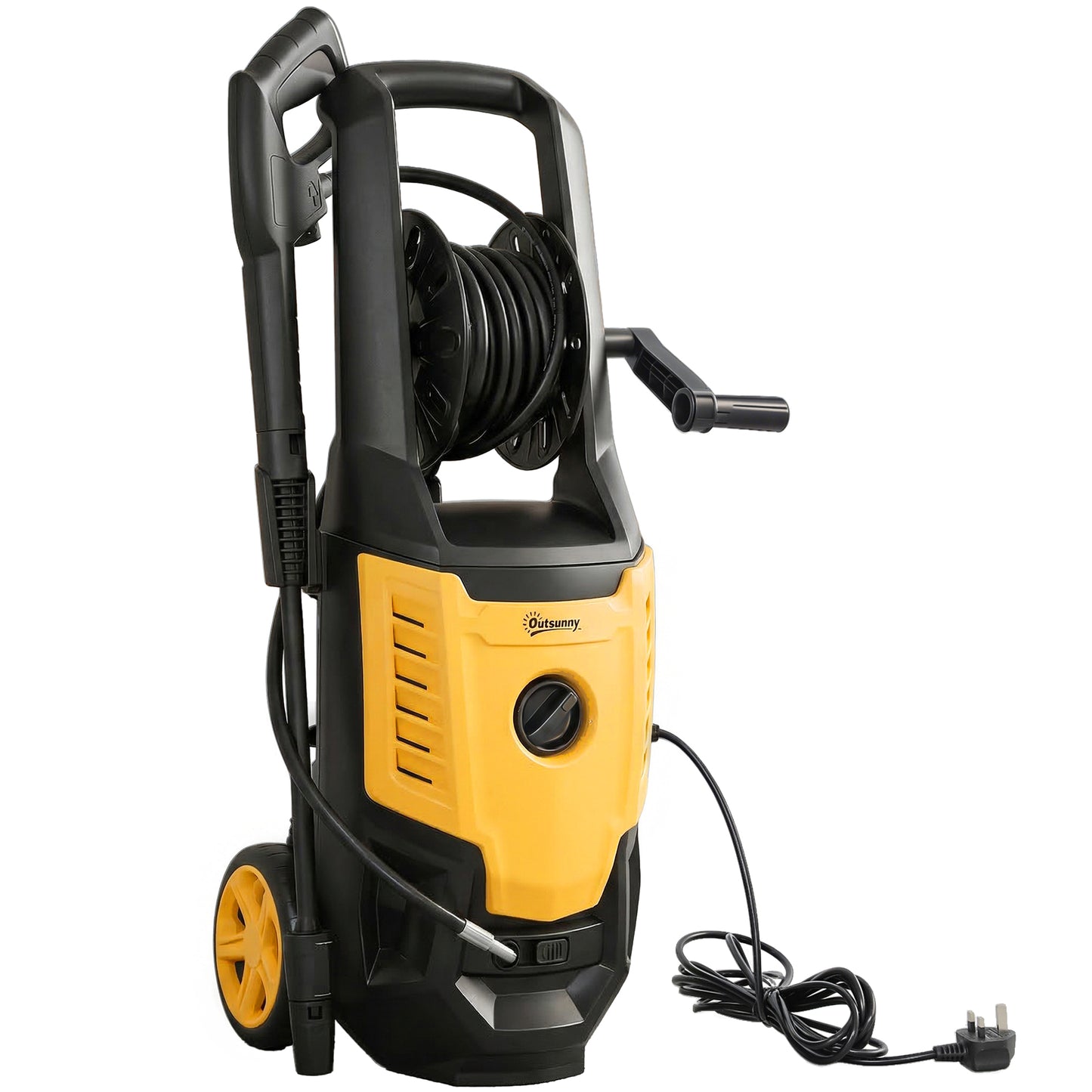Outsunny 2200W HighÂ PressureÂ Washer, 170 Bar Pressure Washer with Adjustable Nozzle and 6M Hose, 33 x 31.5 x 80.5 cm, Yellow Default Title