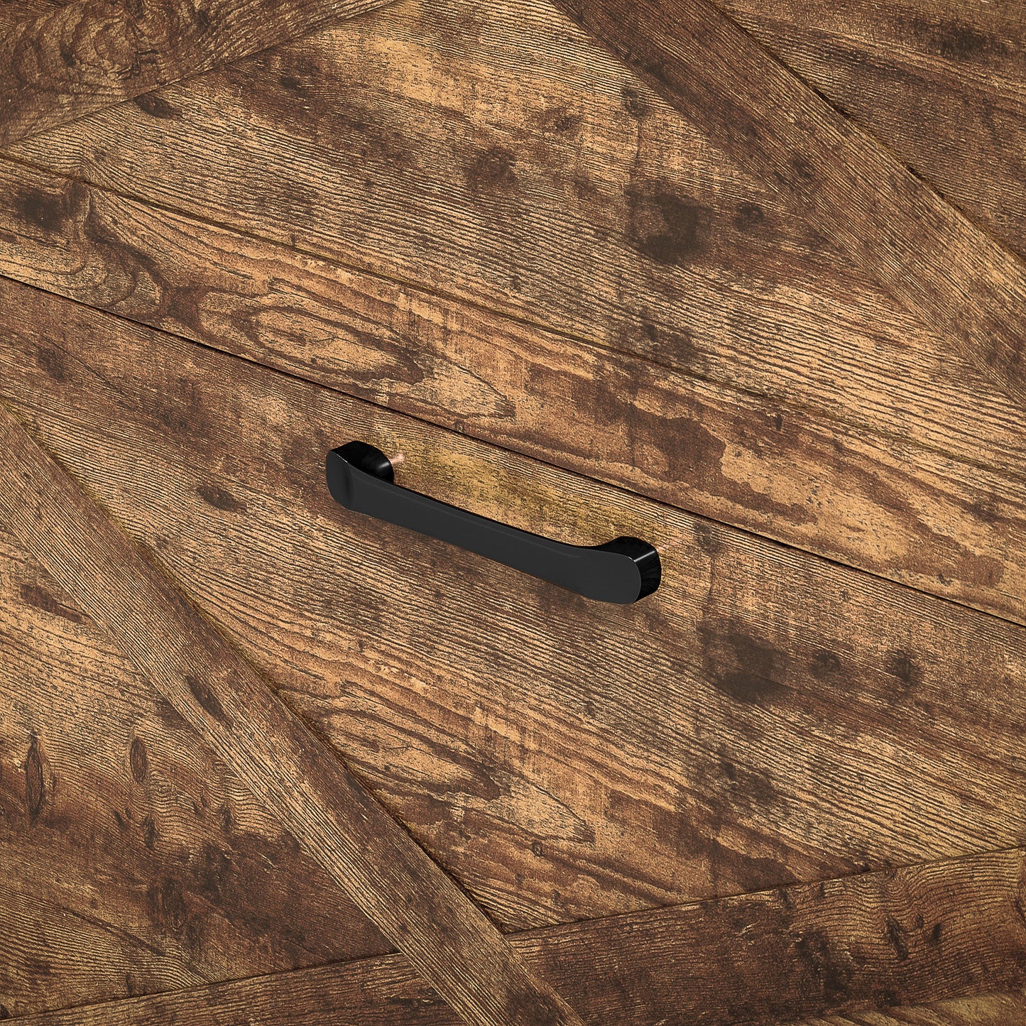 HOMCOM Two Flip Drawer Narrow Shoe Cabinet with Adjustable Shelves - Rustic Brown