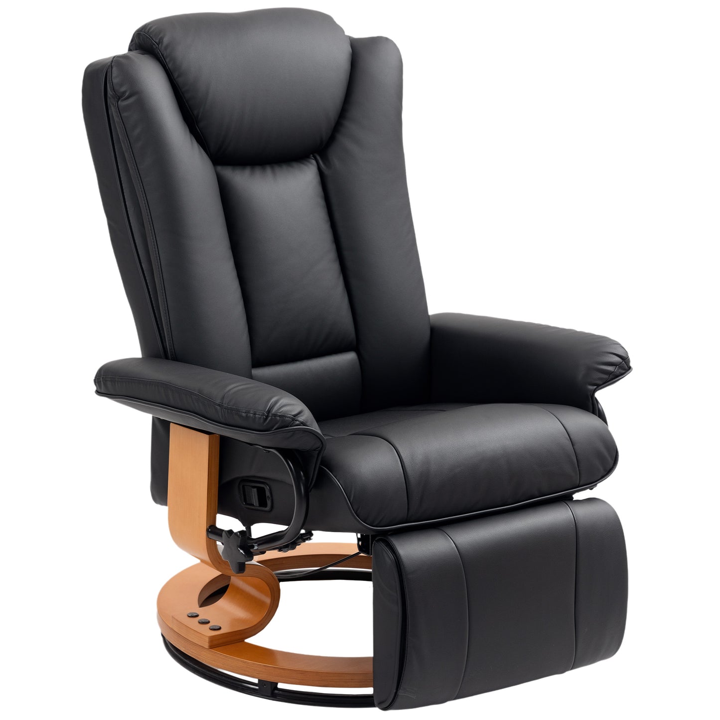 HOMCOM Faux Leather Recliner Chair - Black Default Title