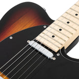 Glarry GTL Maple Fingerboard Electric Guitar Bag Strap Plectrum Connecting Wire Spanner Tool Sunset