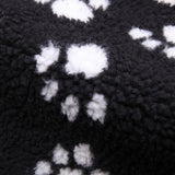 3 Step Velvet Suede Pet Stairs Pet Step Stairs Cat Dog - Black and White Paw Print